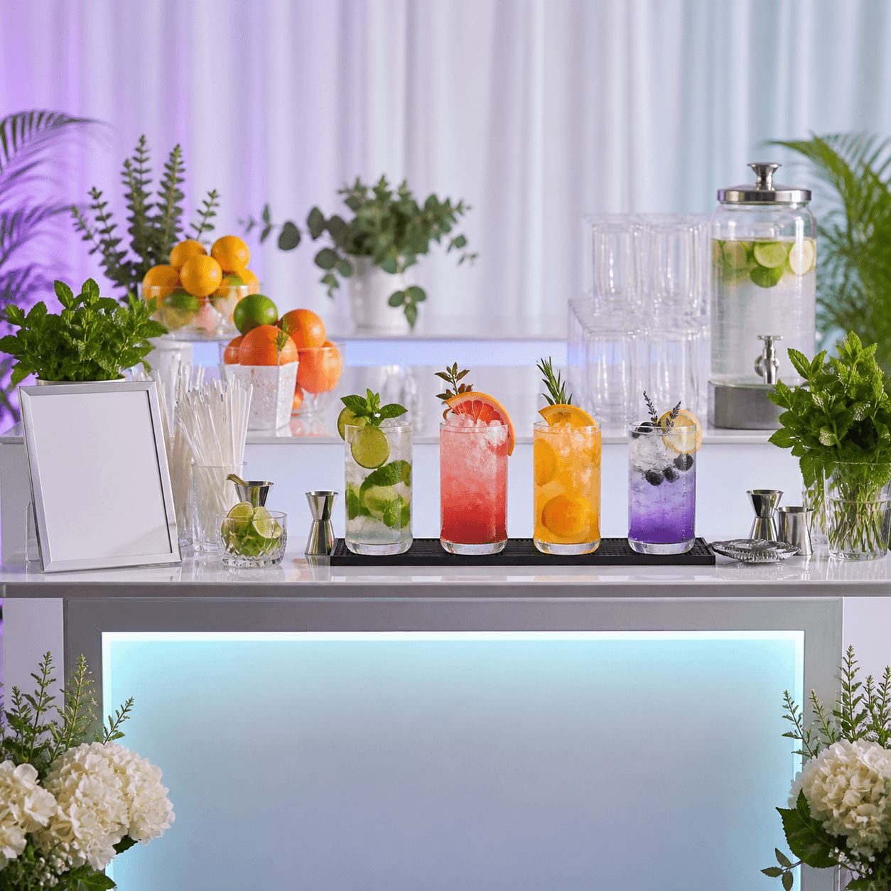Bar à mocktails événementiel